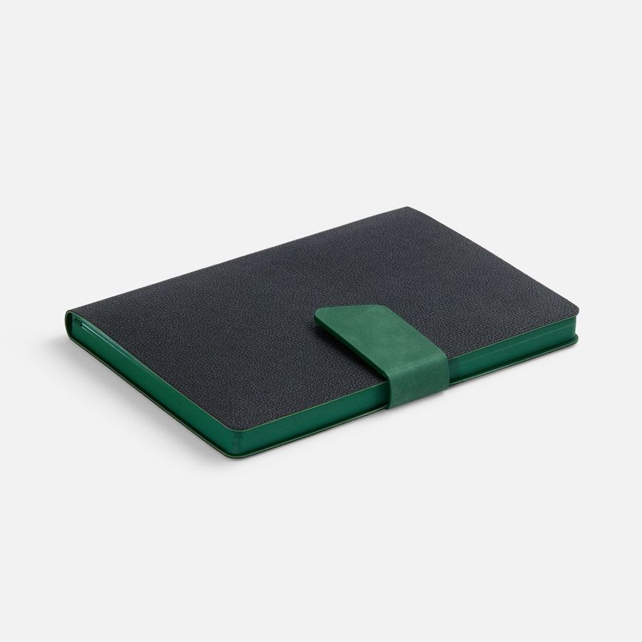 Ежедневник Boom недатированный черный с зеленым