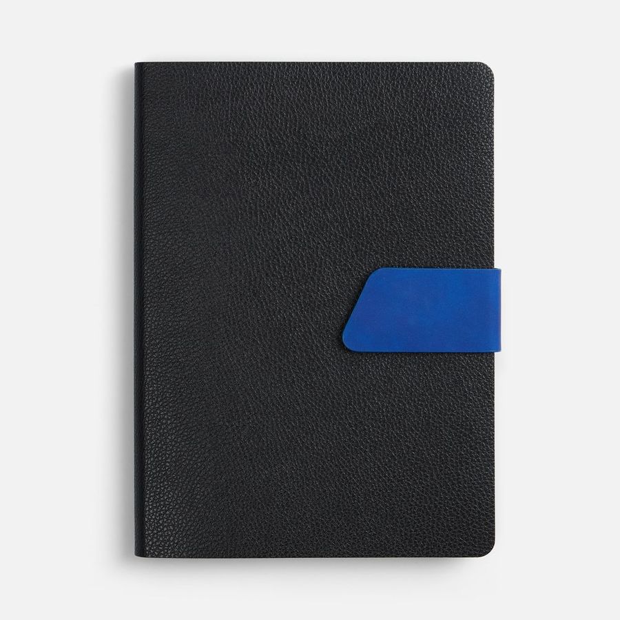 Ежедневник Boom недатированный черный с ярко-синий