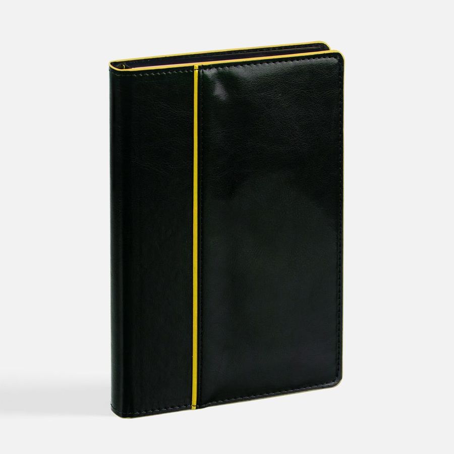 Ежедневник Alanis недатированный черный с желтым