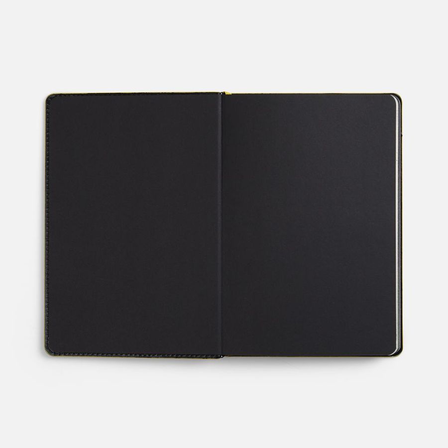 Ежедневник Alanis недатированный черный с желтым