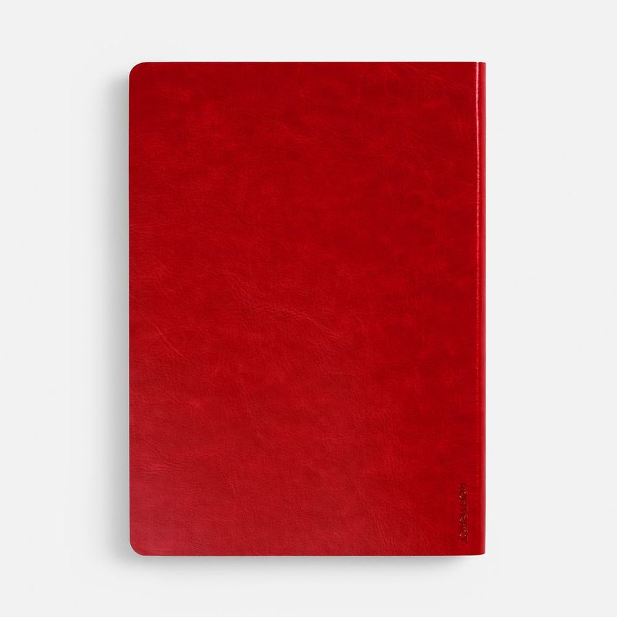 Ежедневник Nebraska Flex недатированный красный с золотистым