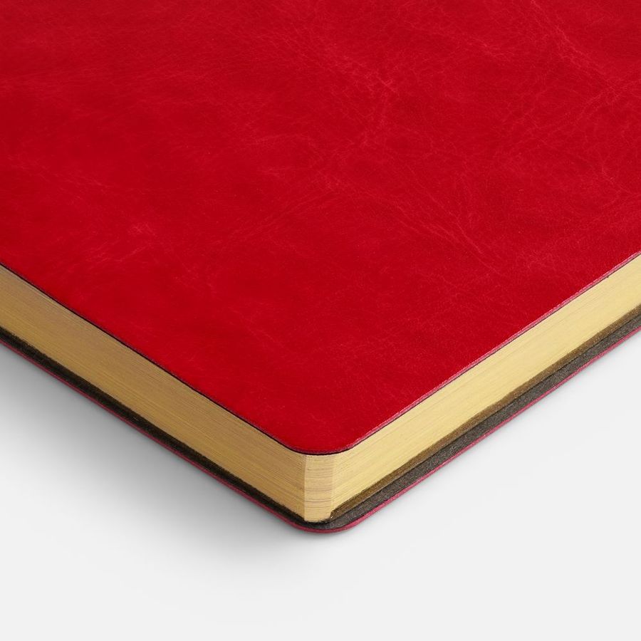 Ежедневник Nebraska Flex недатированный красный с золотистым