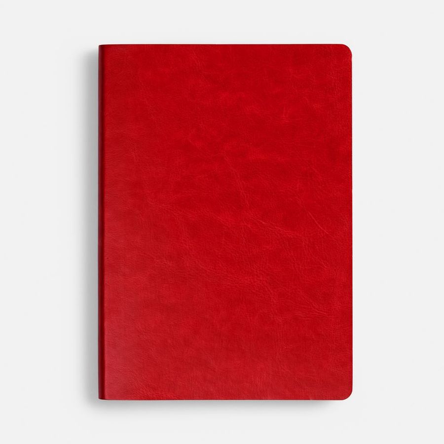 Ежедневник Nebraska Flex недатированный красный с серебристым