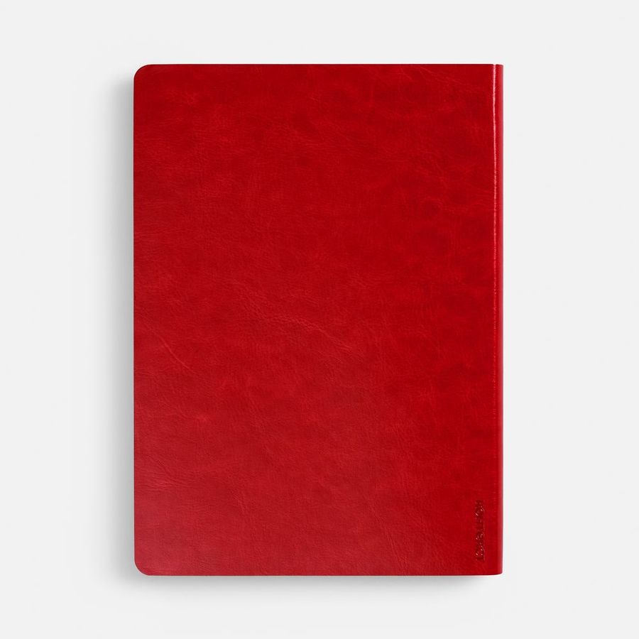 Ежедневник Nebraska Flex недатированный красный с серебристым