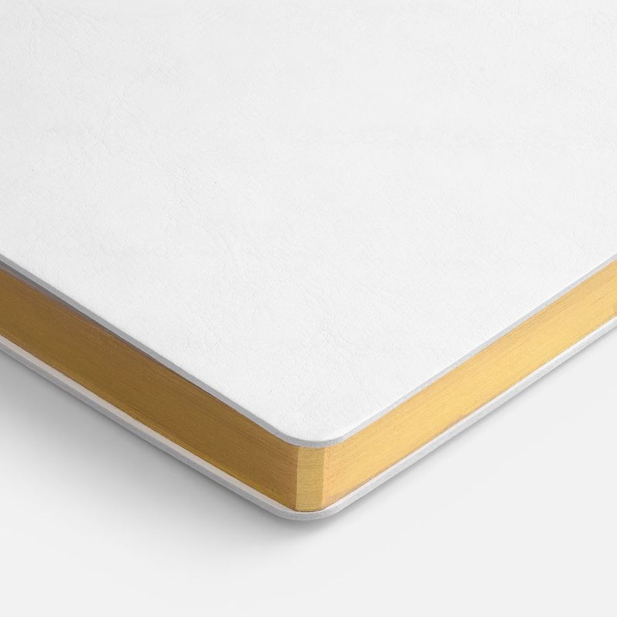 Ежедневник Nebraska Flex недатированный белый с золотистым