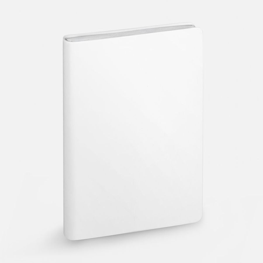 Ежедневник Nebraska Flex недатированный белый с серебристым