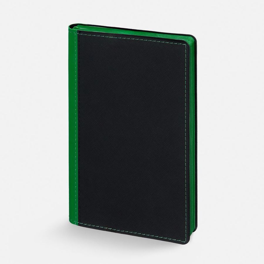 Ежедневник Nice Twice недатированный черный с ярко-зеленым