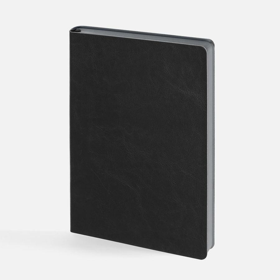 Ежедневник Doppio недатированный черный с серым