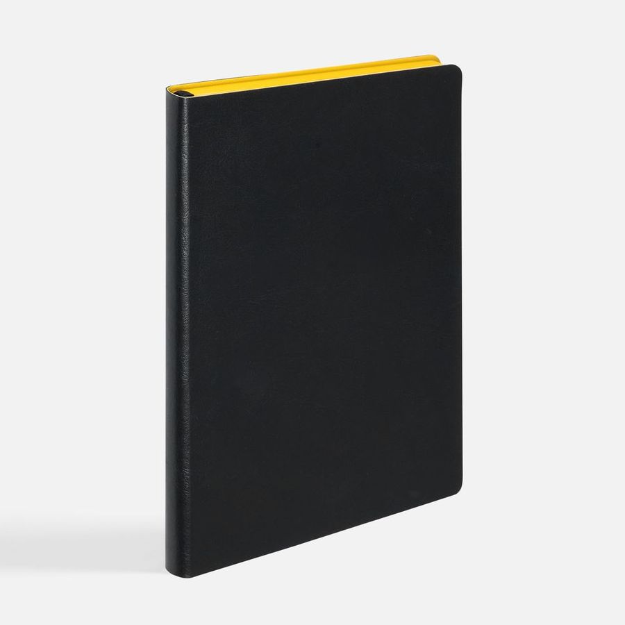 Ежедневник Doppio недатированный черный с желтым
