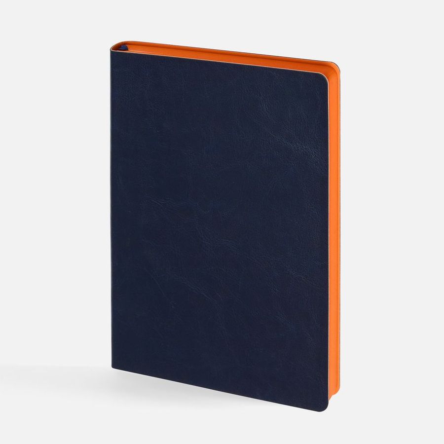 Ежедневник Doppio недатированный синий с оранжевым