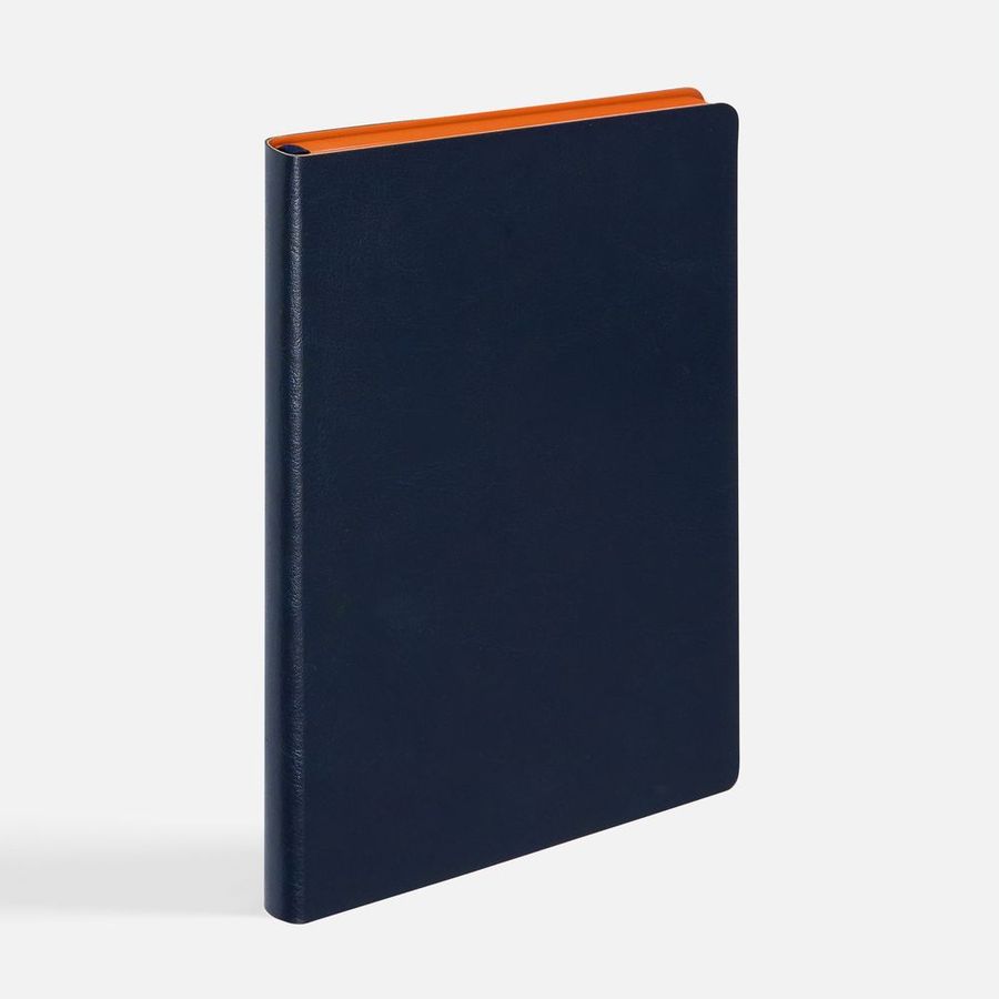 Ежедневник Doppio недатированный синий с оранжевым