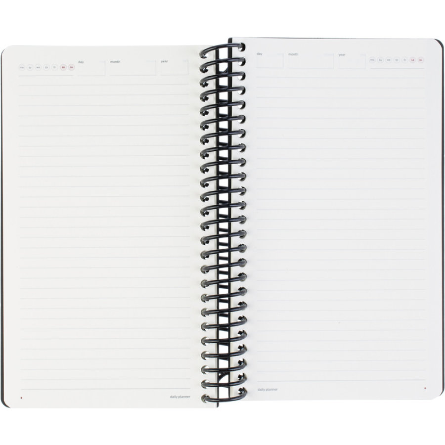 Ежедневник недатированный А5 AGENDA на спирали, синий, 128л 
