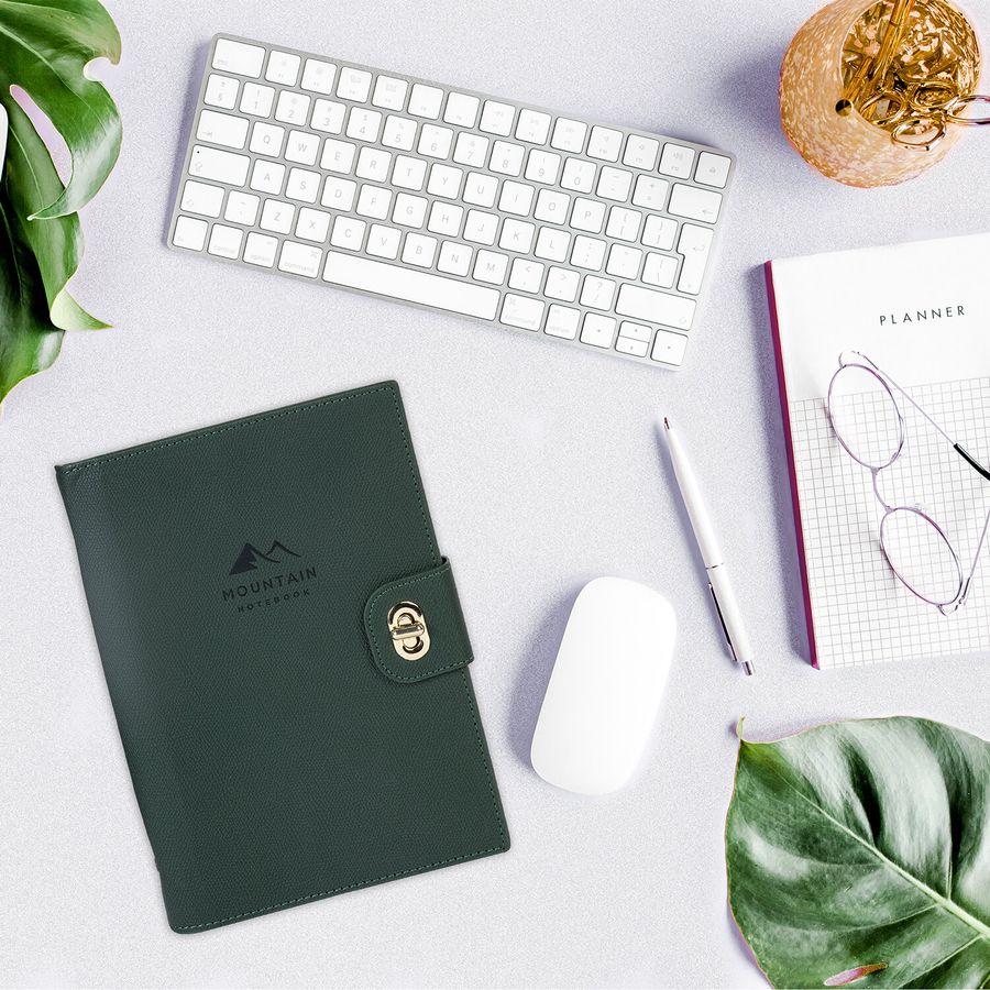 Ежедневник-органайзер недатированный B5 167х240мм BRAUBERG "Nova", под кожу, 160л, зеленый