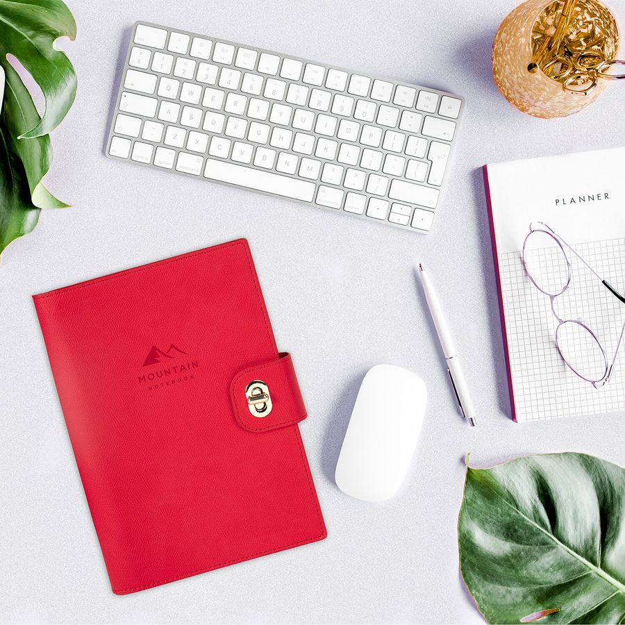 Ежедневник-органайзер недатированный B5 167х240мм BRAUBERG "Nova", под кожу, 160л, красный