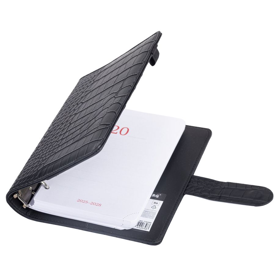 Ежедневник-органайзер недатированный B6 150x190мм BRAUBERG "Comodo", под кожу, 160л, черный