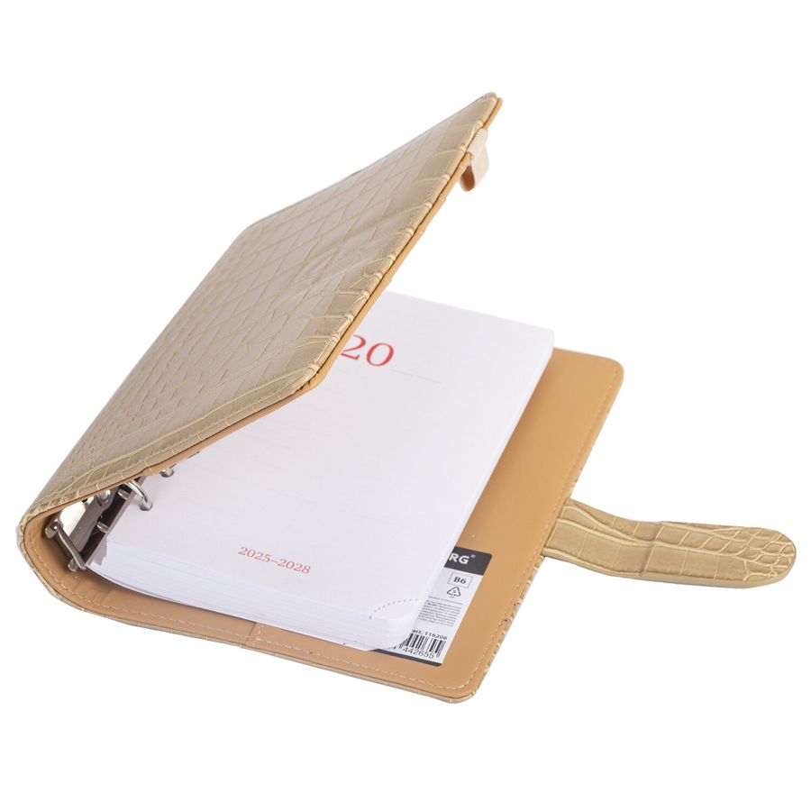 Ежедневник-органайзер недатированный B6 150x190мм BRAUBERG "Comodo", под кожу, 160л, бежевый