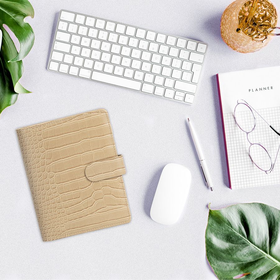 Ежедневник-органайзер недатированный B6 150x190мм BRAUBERG "Comodo", под кожу, 160л, бежевый