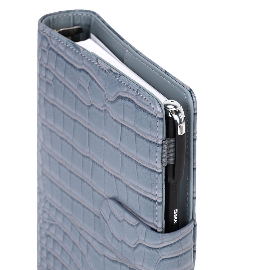 Ежедневник-органайзер недатированный B6 150x190мм BRAUBERG "Comodo", под кожу, 160л, серый