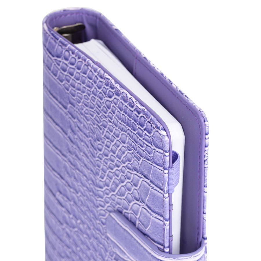 Ежедневник-органайзер недатированный B6 150x190мм BRAUBERG "Comodo", под кожу, 160л, сиреневый