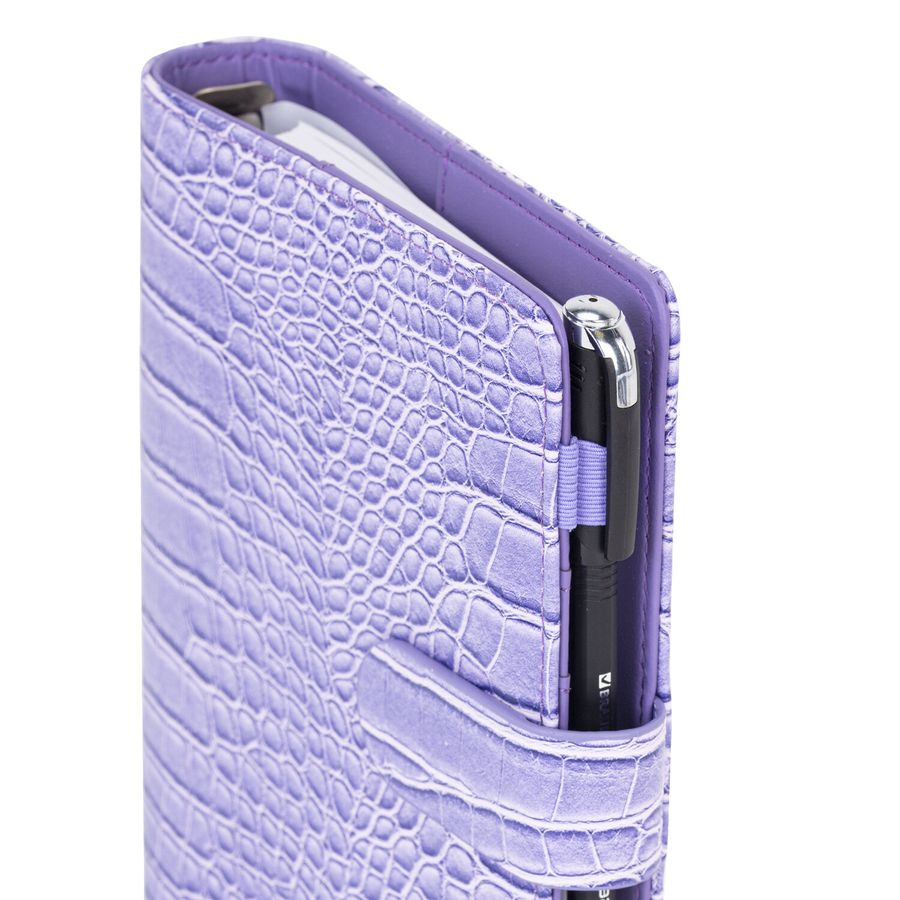 Ежедневник-органайзер недатированный B6 150x190мм BRAUBERG "Comodo", под кожу, 160л, сиреневый