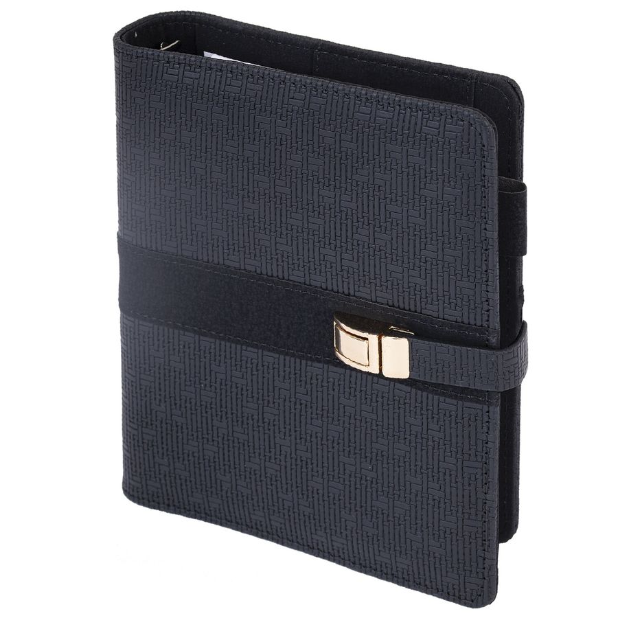 Ежедневник-органайзер недатированный В6 150х190мм BRAUBERG "Orion", под кожу, 160л, черный