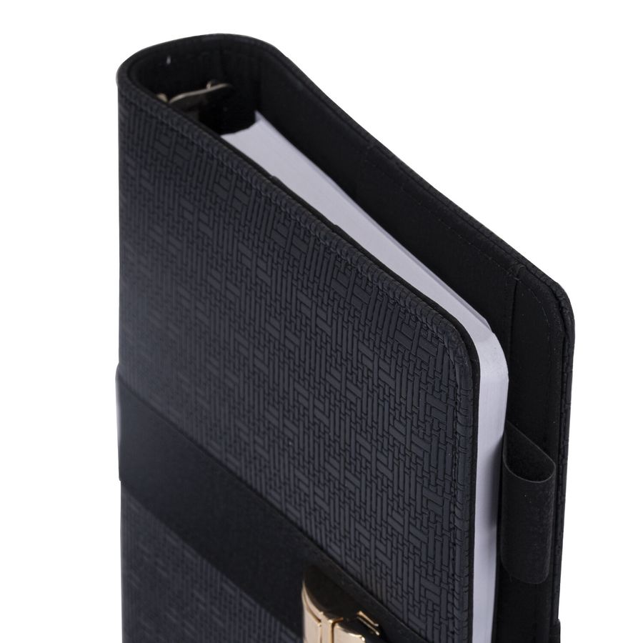 Ежедневник-органайзер недатированный В6 150х190мм BRAUBERG "Orion", под кожу, 160л, черный