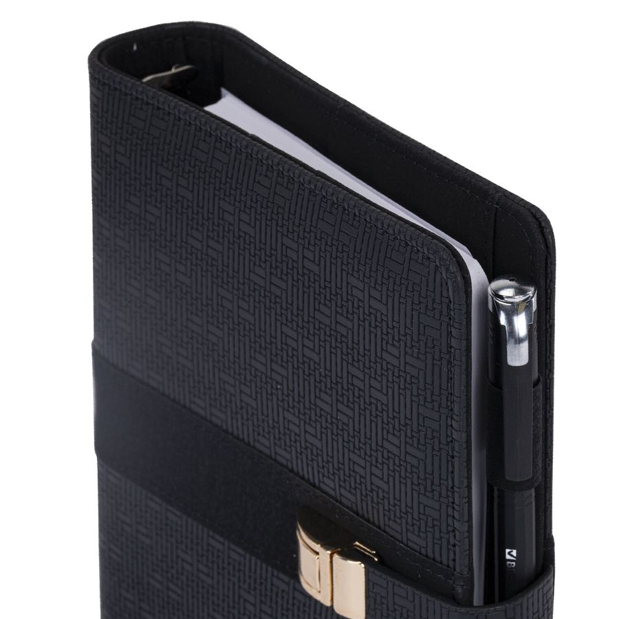 Ежедневник-органайзер недатированный В6 150х190мм BRAUBERG "Orion", под кожу, 160л, черный