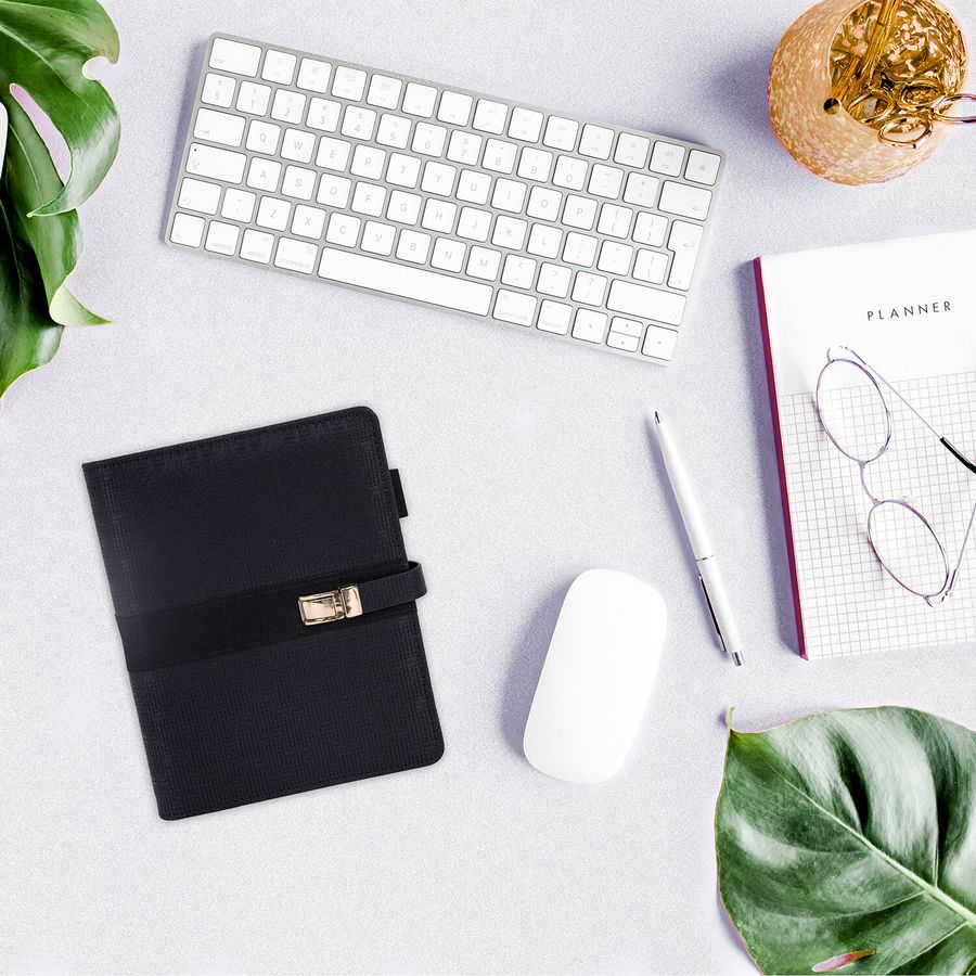 Ежедневник-органайзер недатированный В6 150х190мм BRAUBERG "Orion", под кожу, 160л, черный