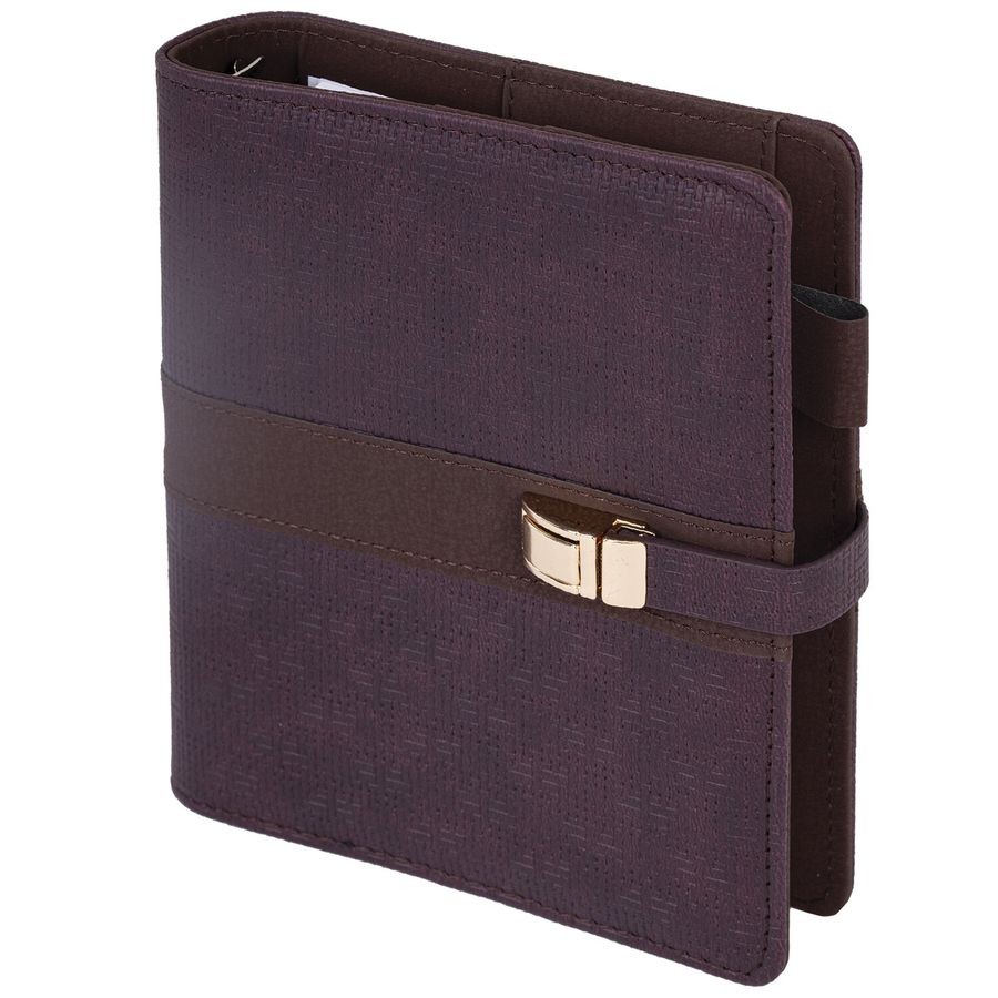 Ежедневник-органайзер недатированный В6 150х190мм BRAUBERG "Orion", под кожу, 160л, коричневый