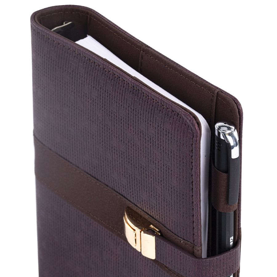 Ежедневник-органайзер недатированный В6 150х190мм BRAUBERG "Orion", под кожу, 160л, коричневый