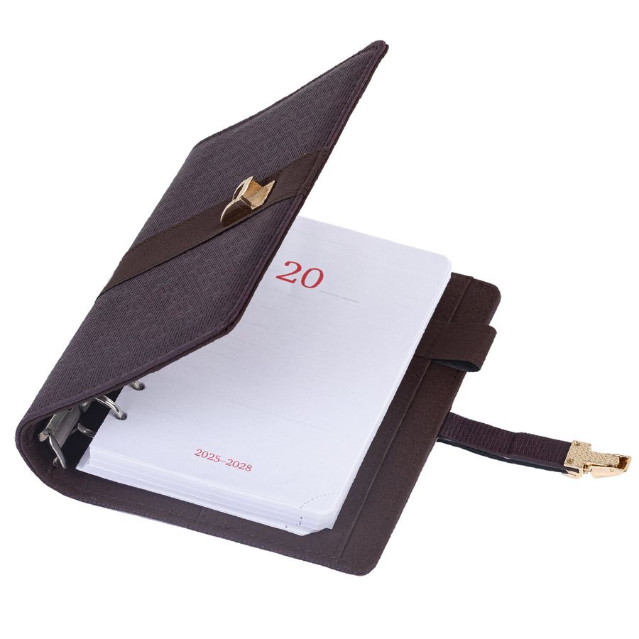 Ежедневник-органайзер недатированный В6 150х190мм BRAUBERG "Orion", под кожу, 160л, коричневый