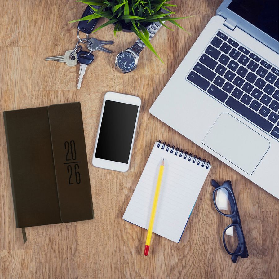 Ежедневник датированный 2026, А5, 138x213 мм, BRAUBERG 