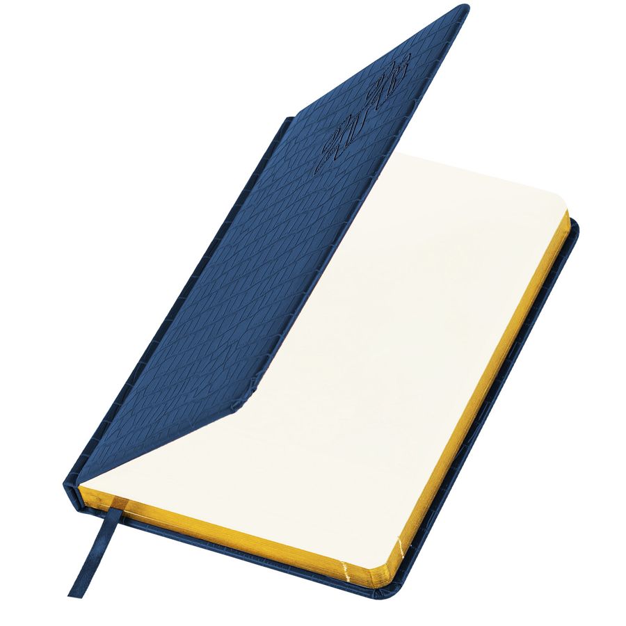 Ежедневник датированный 2026, А5, 138x213 мм, BRAUBERG "Comodo", под кожу, синий