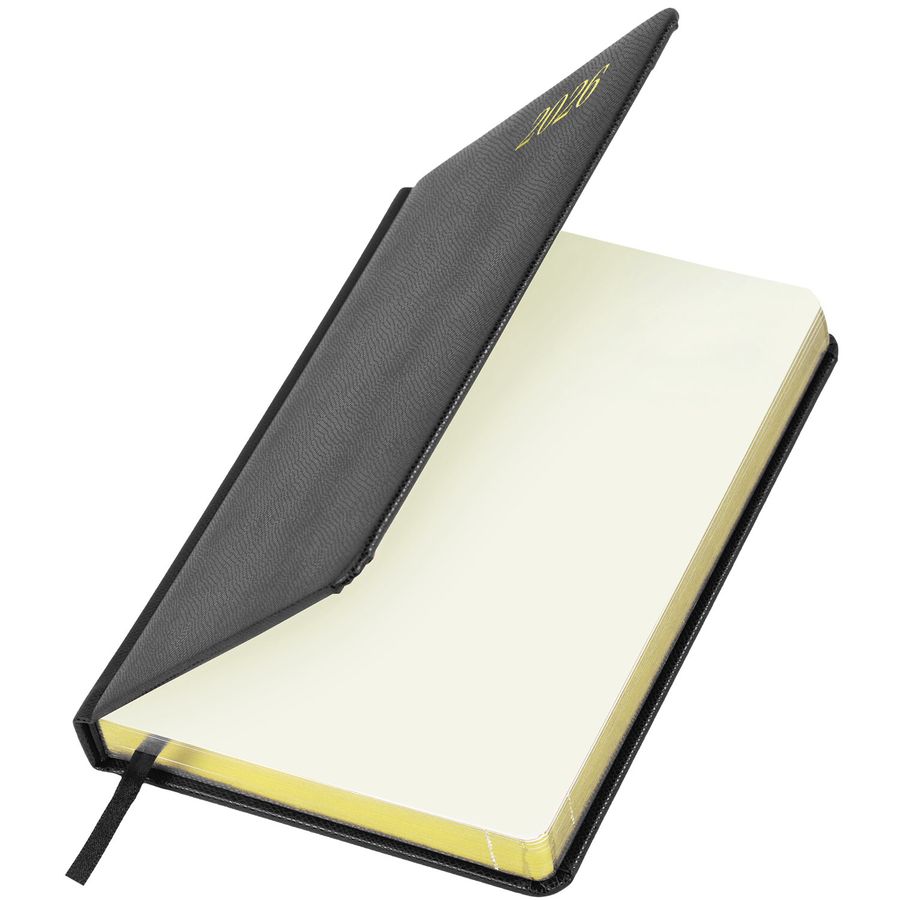 Ежедневник датированный 2026 А5 138x213 мм, BRAUBERG "Iguana", под кожу, черный