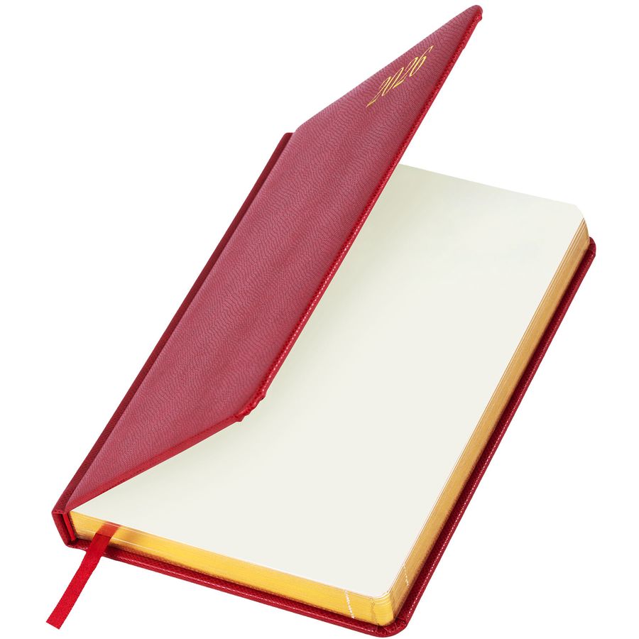 Ежедневник датированный 2026 А5 138x213 мм, BRAUBERG "Iguana", под кожу, красный