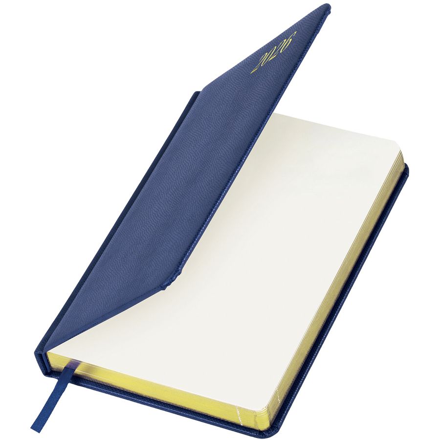 Ежедневник датированный 2026 А5 138x213 мм, BRAUBERG "Iguana", под кожу, синий