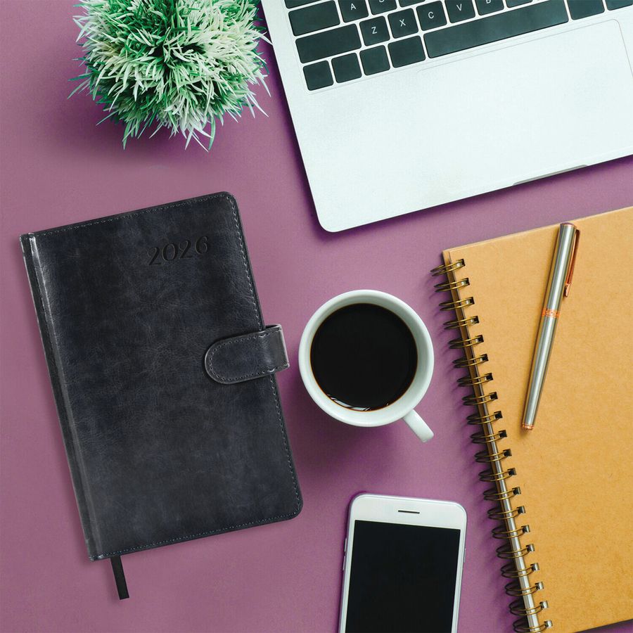 Ежедневник датированный 2026 А5 138x213 мм, BRAUBERG 