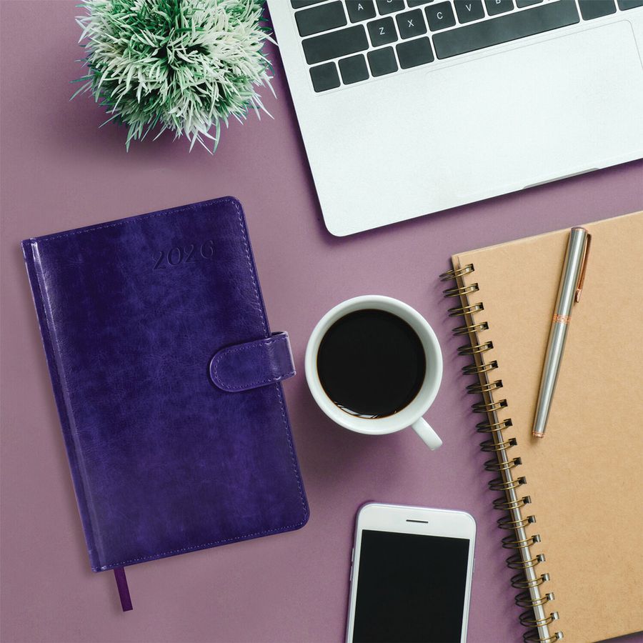 Ежедневник датированный 2026 А5 138x213 мм, BRAUBERG 