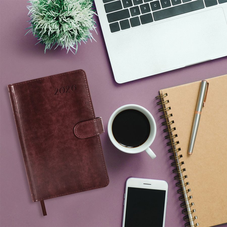 Ежедневник датированный 2026 А5 138x213 мм, BRAUBERG 