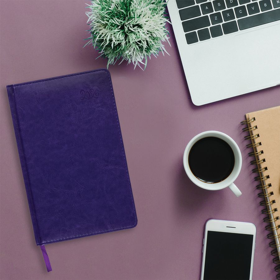 Ежедневник датированный 2026, А5, 138x213 мм, BRAUBERG 