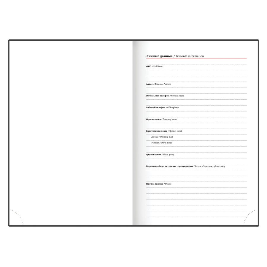 Ежедневник датированный 2026, А5, 138x213 мм, BRAUBERG "Senator", под кожу, синий