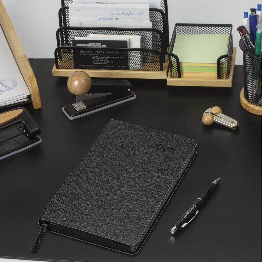 Ежедневник датированный 2026 А5 138x213 мм, BRAUBERG 