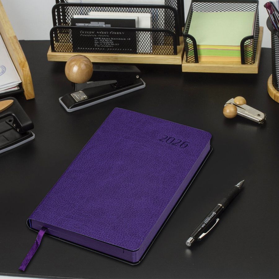 Ежедневник датированный 2026 А5 138x213 мм, BRAUBERG