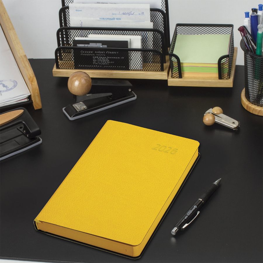 Ежедневник датированный 2026 А5 138x213 мм, BRAUBERG 