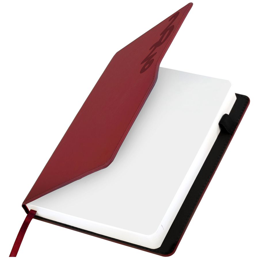 Ежедневник датированный 2026, А5, 150x213 мм, BRAUBERG "Up", под кожу, софт-тач, держатель для ручки, красный