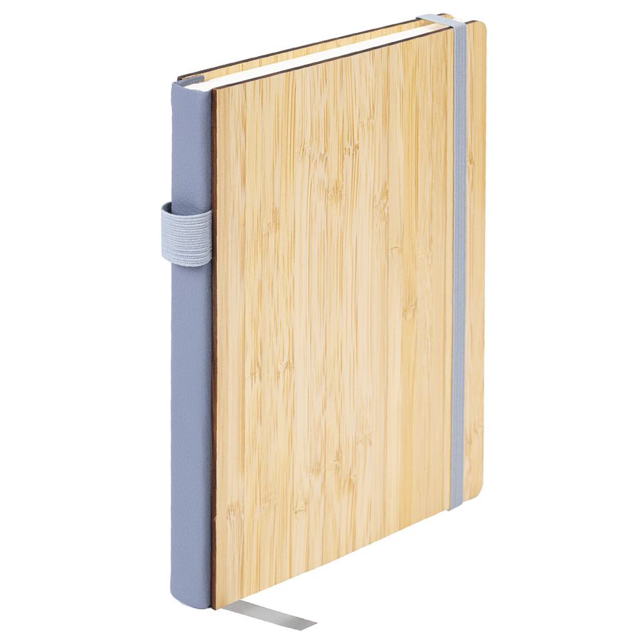 Ежедневник недатированный А5 145х213мм BRAUBERG "Bamboo", резинка, держатель, 160л, коричневый