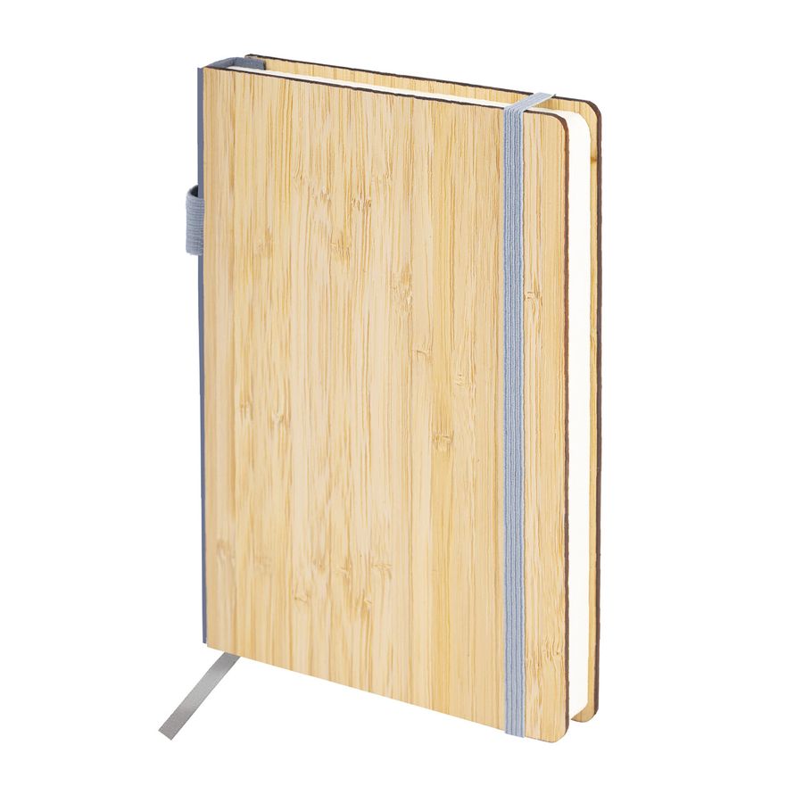 Ежедневник недатированный А5 145х213мм BRAUBERG "Bamboo", резинка, держатель, 160л, коричневый