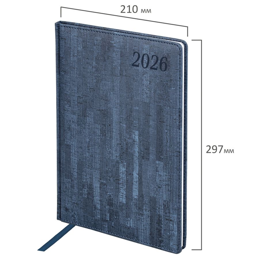 Еженедельник датированный 2026 БОЛЬШОЙ ФОРМАТ 210х297 мм, А4 BRAUBERG 