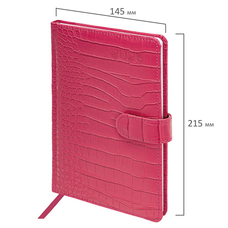 Еженедельник датированный 2026 А5 145х215 мм, BRAUBERG