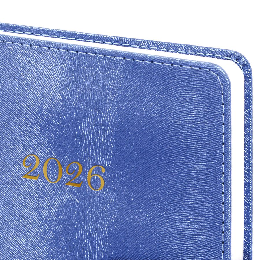 Ежедневник датированный 2026 А5 138х213 мм, BRAUBERG "Elegant", под кожу, застежка, темно-синий